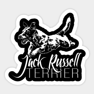 Funny Jack Russell Terrier dog portrait gift present Sticker